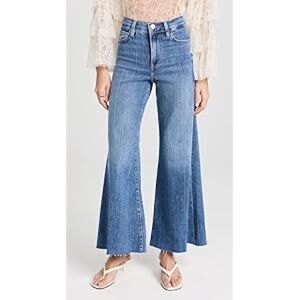 High-Waist Wide-Leg Blue Denim Jeans